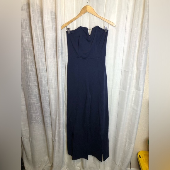 VENUS Navy Blue Strapless Jumpsuit - Picture 16 of 16